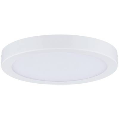 Round, white LED ceiling light with a slim design. It is suitable for modern interiors and provides uniform illumination.