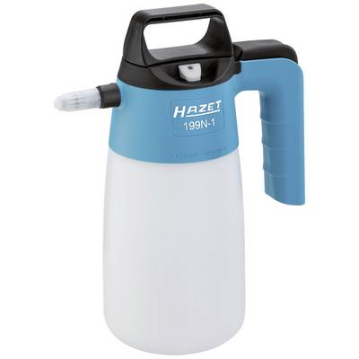 A blue and white pressure sprayer with a black handle. The blue section is marked with 'Hazet 199N-1'.