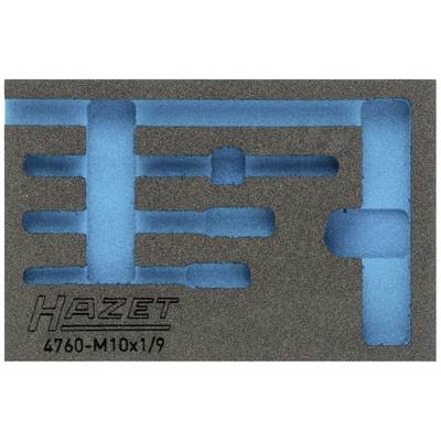 Foam insert with blue recesses for tools, engraved with 'Hazet 4760-M10x1/9'.