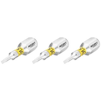 Three silver screwdriver inserts with 'HAZET 2750RV6' and a yellow marking ring inscribed with '9/15'.