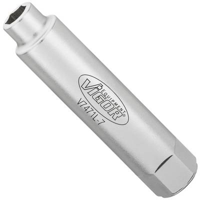 Silver spark plug spanner with VIGOR logo and model number V1411-7.