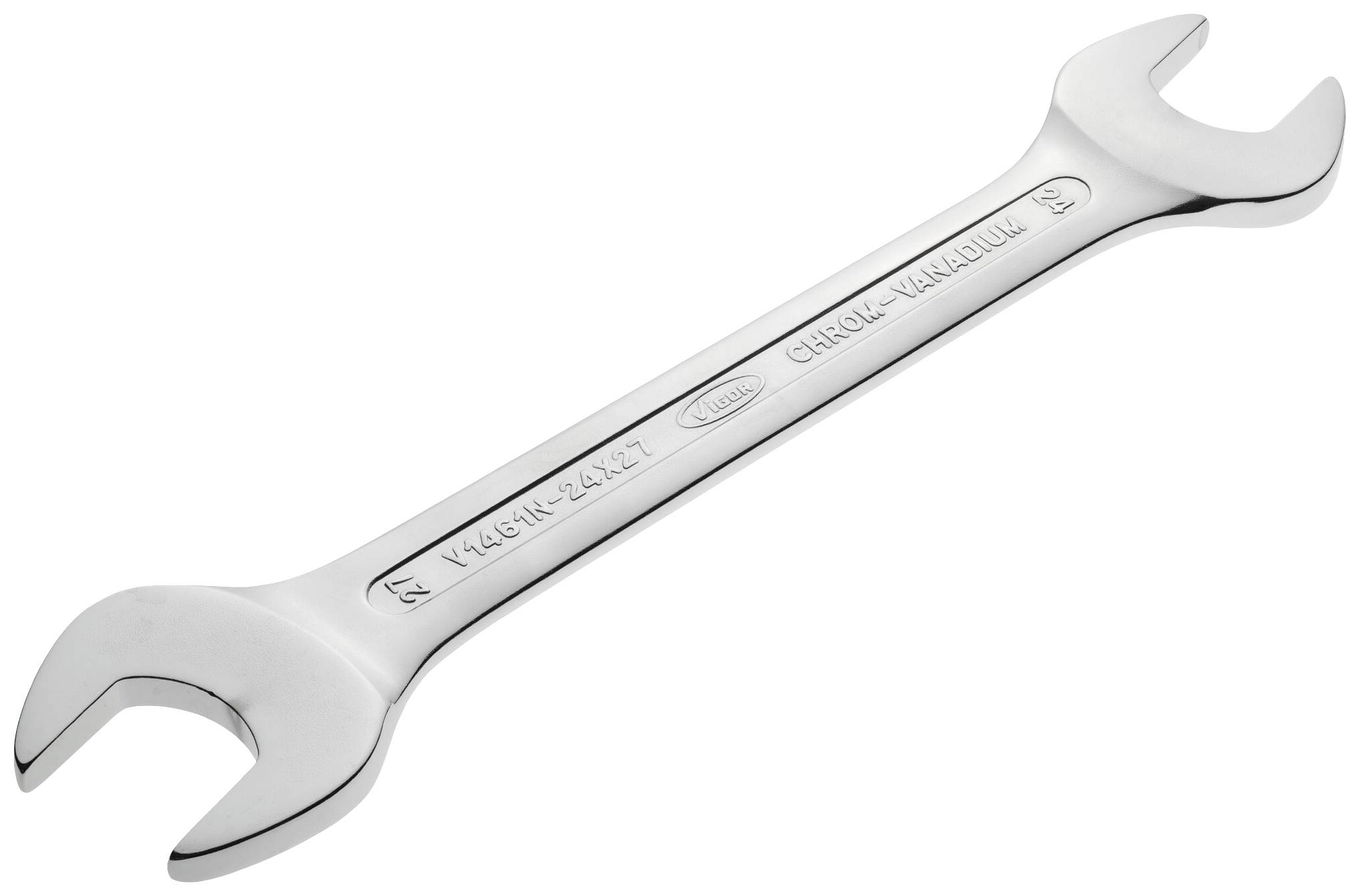 Vigor V1461N-24X27 V1461N-24X27 Double-ended open ring spanner Spanner size (metric) 24 - 27 mm