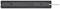 Elongated dark grey multi-socket power strip with six sockets and a white cable on the right-hand side.