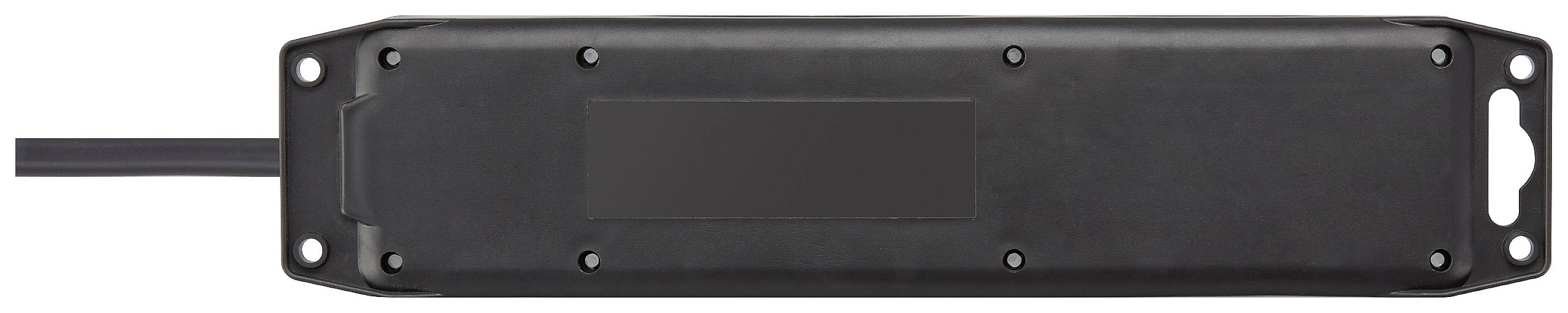 Black rectangular device with a cable on the left side. It has several screws and appears robust and functional.