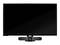 A black flat-screen television with a camera at the bottom edge of the screen. The screen is switched off.