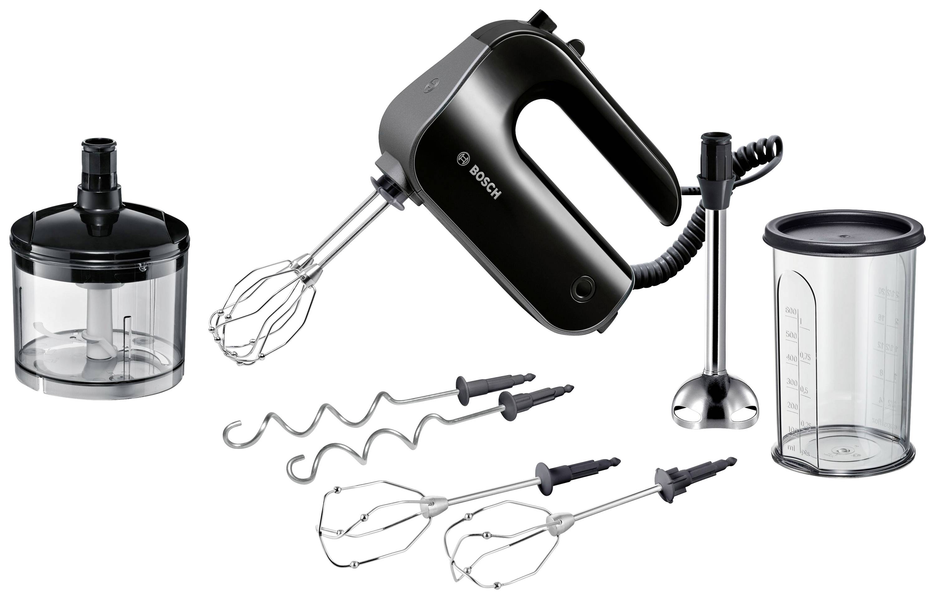Image of Bosch Haushalt MFQ4980B Hand-held mixer 850 W Black, Silver