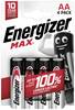 Energizer Max AA battery Alkali-manganese 1.5 V 4 pc(s)
