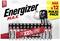 A pack of 12 AAA 'Energizer Max' batteries, advertised as '100% longer lasting'. Includes a cartoon character.