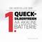'The manufacturers of the first mercury-free AA alkaline battery on the market since 1991' in black and red text on a grey background.