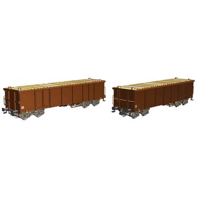 Piko H0 58235 H0 2er set of open goods wagons Eaos with wooden loading DB-AG With wooden loading of DB AG