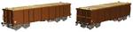H0 2er set of open goods wagons Eaos with wooden loading DB-AG
