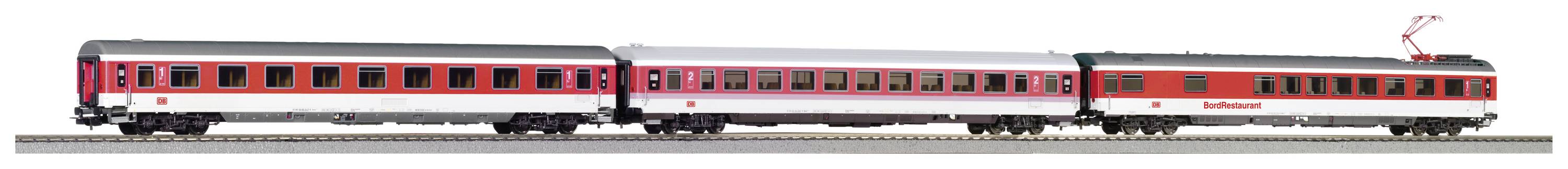 Image of Piko H0 58248 H0 3tlg. Passenger CAR IC 602 Gorch Fock of DB-AG 1st class, 2nd class, on-board restaurant