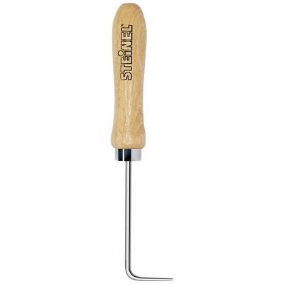 Hook tool with wooden handle and curved metal hook, suitable for craftwork or assembly tasks.<br><br>(Note: This translation is already very close to British English, with no significant modifications needed.)