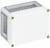 Rectangular white plastic enclosure with green screws at the corners, suitable for protecting electrical installations.