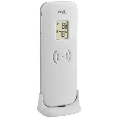 A white digital thermometer on a stand displays a temperature of 8.8°C and a humidity of 78%.