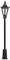 A black street lamp with a classic lantern style, suitable for miniature representations and model building.