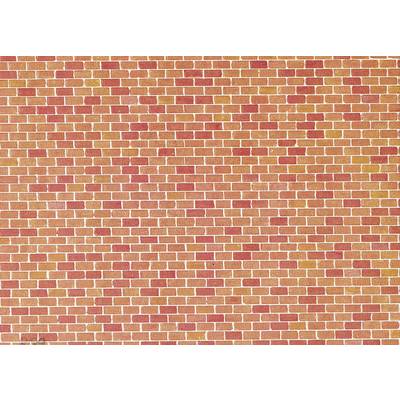 Red brick wall with uniform, repeating rows of bricks.