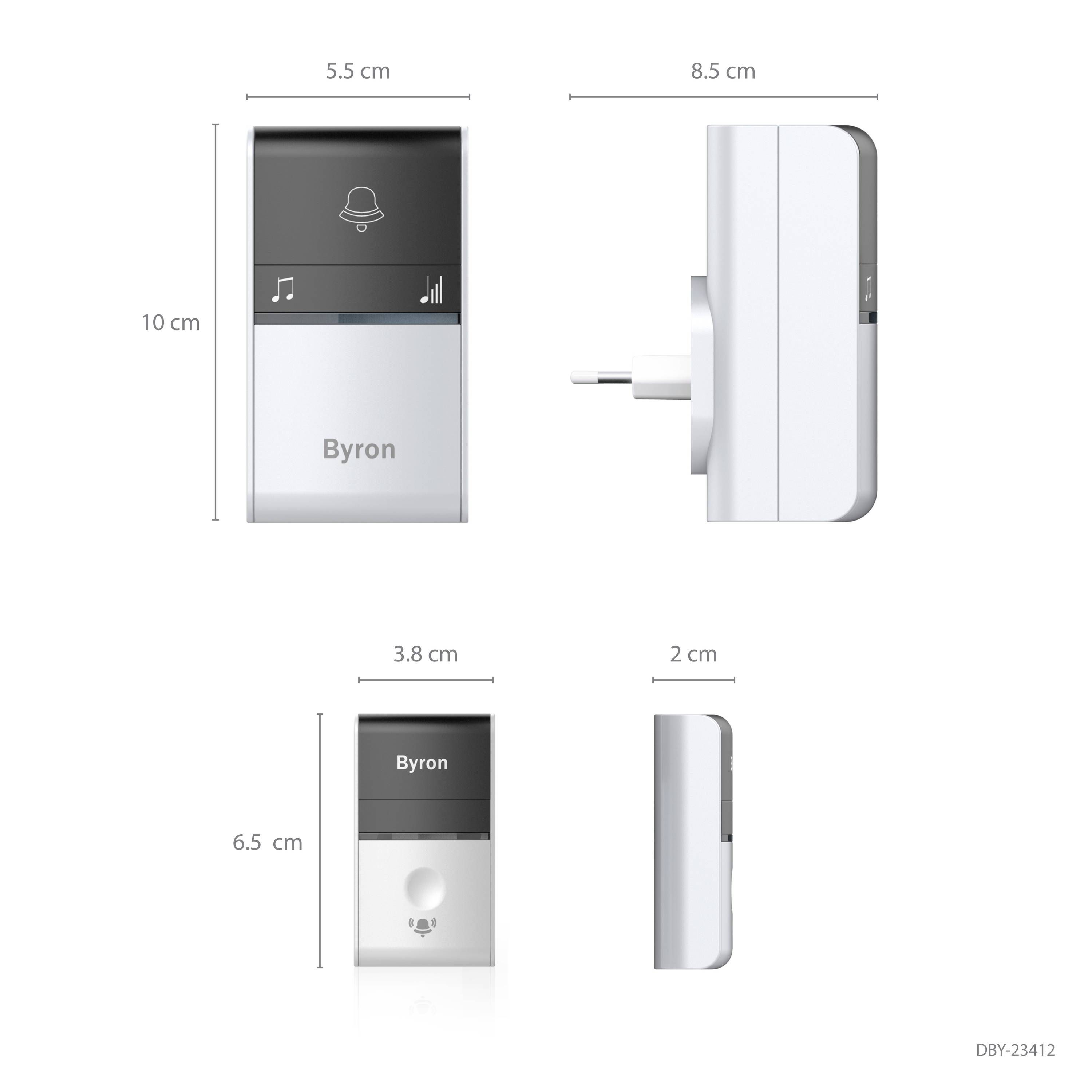 Byron DBY-23412 Wireless door bell Complete set-9