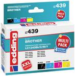Edding Ink cartridges combo pack replaced Brother LC1240BK/C/M/Y Black, cyan, magenta, yellow