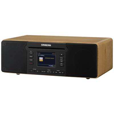 Image of Sangean DDR-66 BT Internet radio CD player Internet, DAB+, FM CD, USB, SD, AUX, Bluetooth, Internet radio Recording mode, Alarm clock Black, Walnut