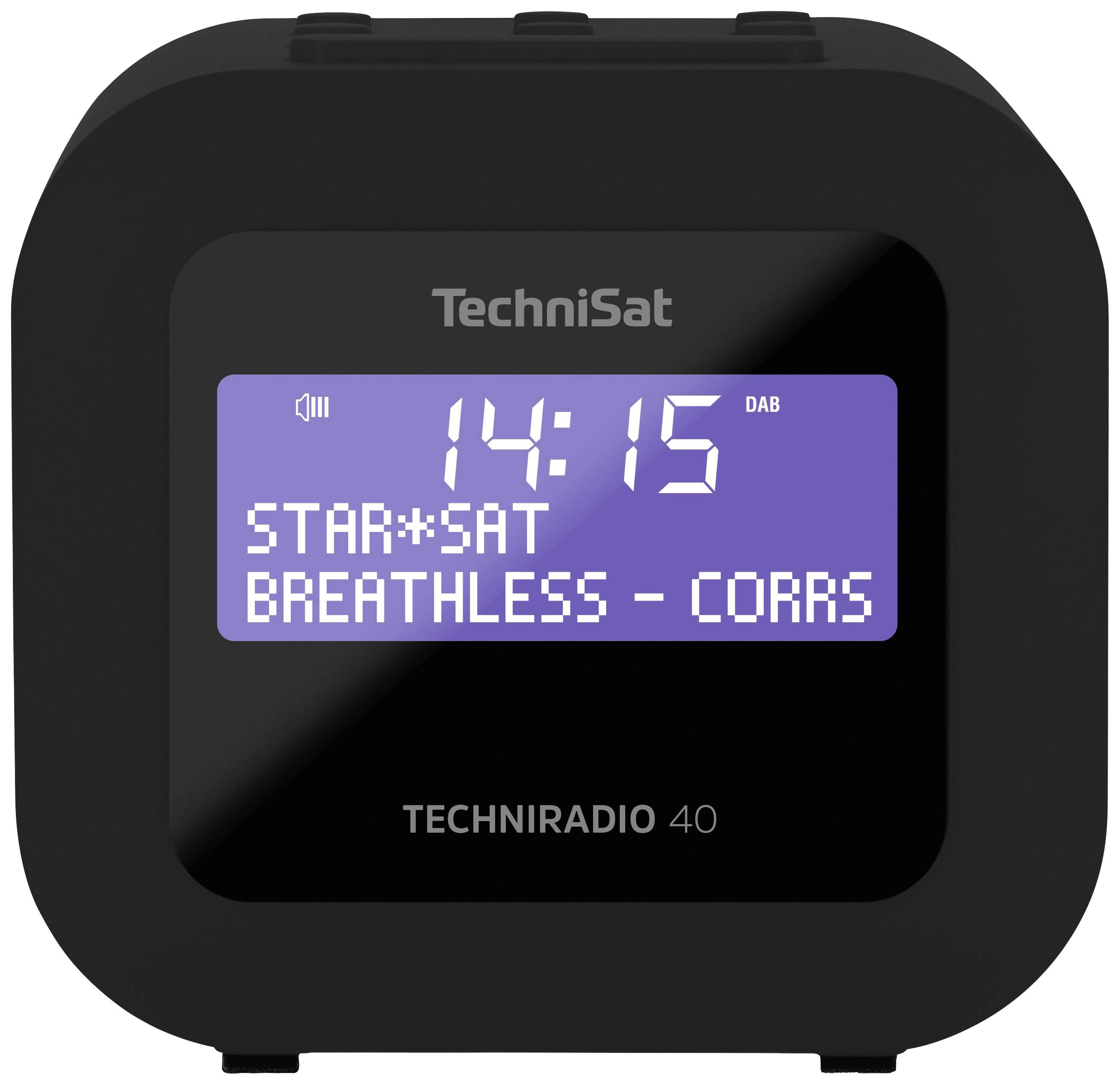 Image of TechniSat TECHNIRADIO 40 Radio alarm clock DAB+, FM Battery charger Black