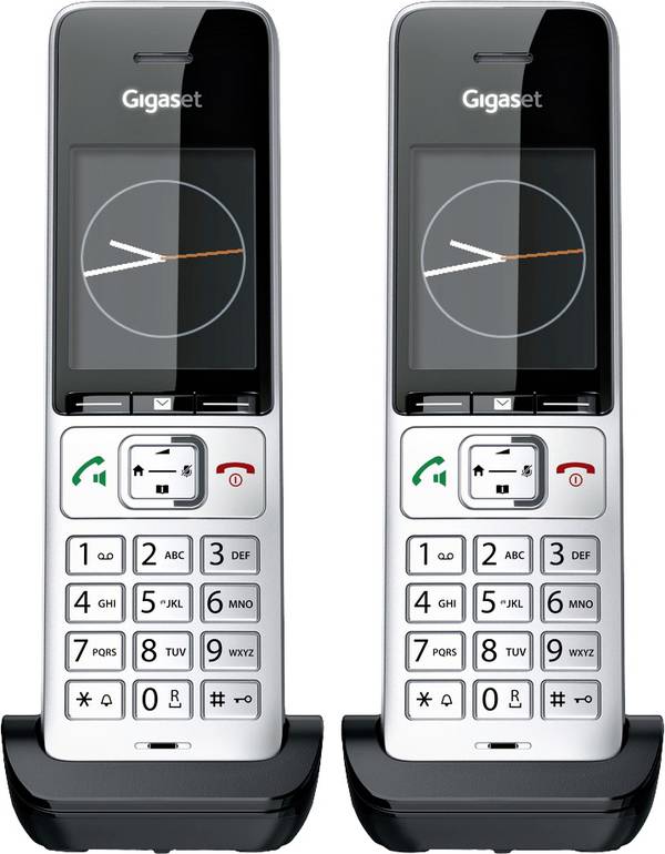 Gigaset COMFORT 500HX duo DECT handset Black/silver