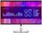 A monitor displays a statistical diagram. On the left, a bar chart with rising and falling bars, on the right circles with numbers: 50, 30, 25. Overall, a colourful, abstract background graphic.
