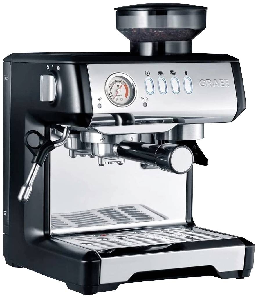 Graef ESM 802 Espresso machine with sump filter holder Black, Stainless ...