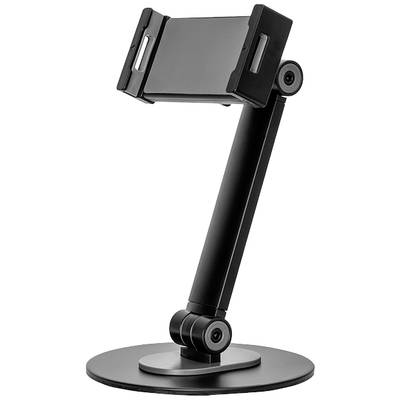 Smartphone mount with adjustable arm and base stand. Perfect for hands-free viewing or working.