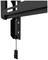 TV wall mount with pull mechanism for easy adjustment and securing of the television. Black, robust metal with cable pull system.