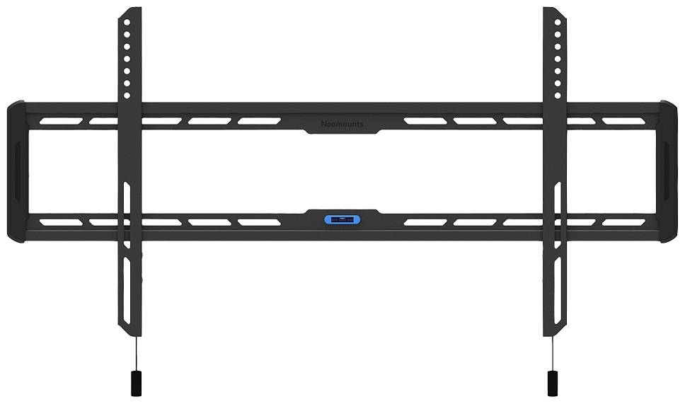 Wall-mounted bracket for flat-screen televisions in black metal, suitable for various sizes and compatible with standardised mounting systems.