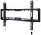 Wall mount for attaching a television, black, adjustable with multiple drill holes for adapting to different sizes.