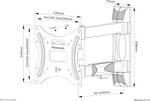 Neowmounts by NewStar WL40-550BL12 fully movable wall mount for 32-55