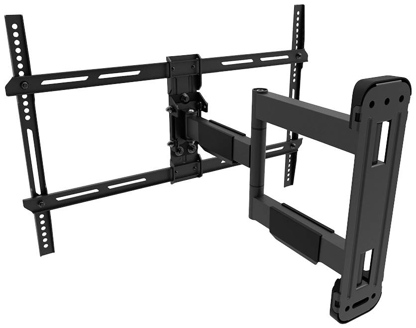 A pivoting TV wall mount, suitable for large flat-screen televisions, shows articulated arms and a sturdy mounting plate.