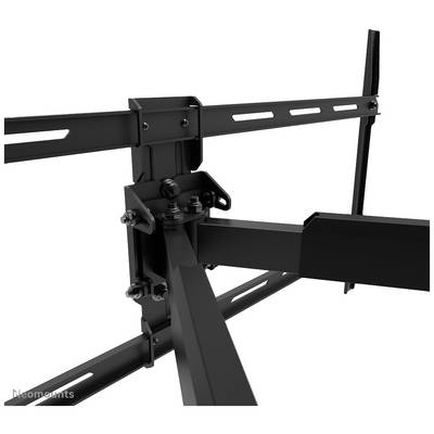 Black metal mounting bracket, consisting of U-shaped rails and joints. Suitable for wall mounting.
