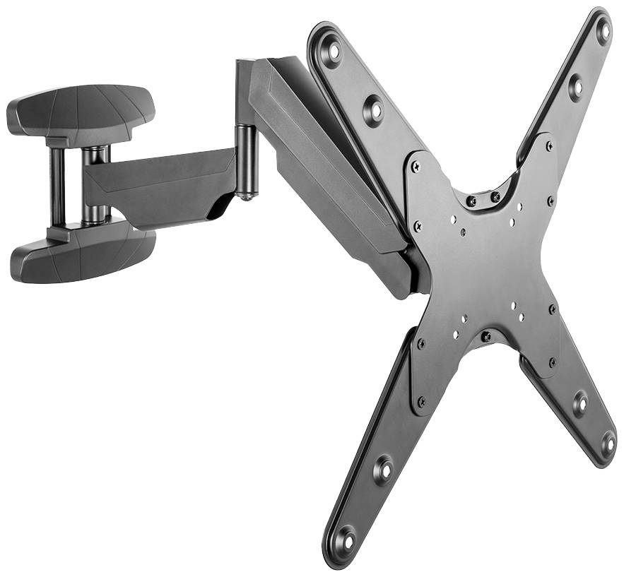 TV Wall Mount Bracket with Adjustable Arm, Enabling Tilt and Rotation for Flexible Display Options.
