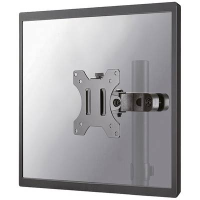 A black metal wall mount is attached to a square screen. The screen is grey and slightly reflective.