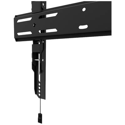 Wall mounting bracket in black with integrated cable. Suitable for wall-mounting televisions or monitors.