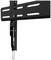 Black, adjustable metal TV wall mount with cable management slots and safety hook at the bottom.