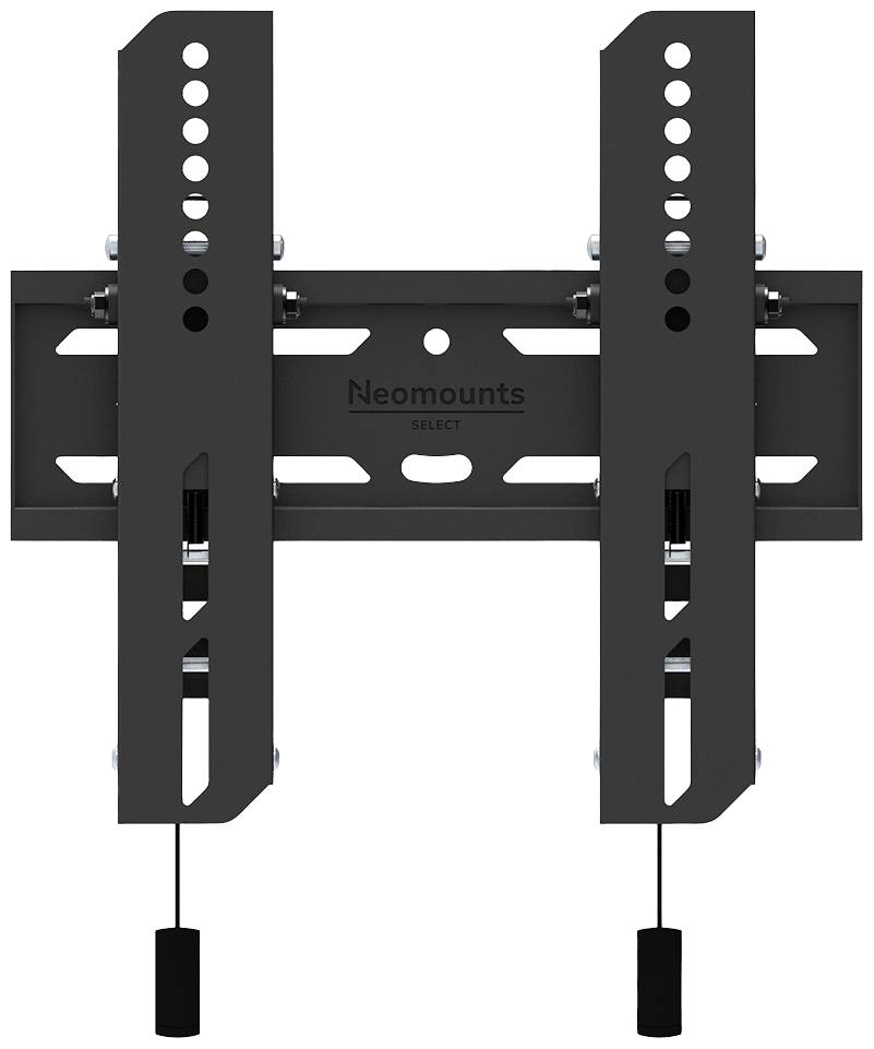 Wall mount for television with tilt function, suitable for screens up to 55 inches, black metal construction.