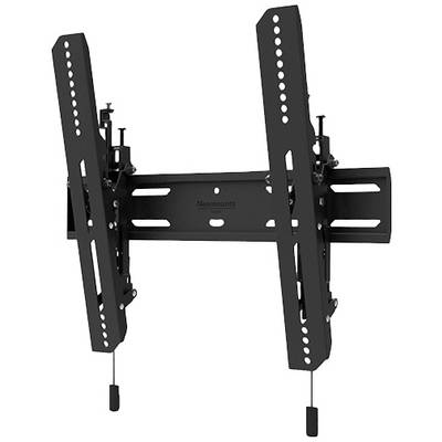 Wall mount for flat-screen televisions with tilt function, suitable for TVs of various sizes, black, robust design.