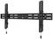 Black metal TV wall mount with adjustable mounting arms and multiple fixing holes for flexible TV installation.
