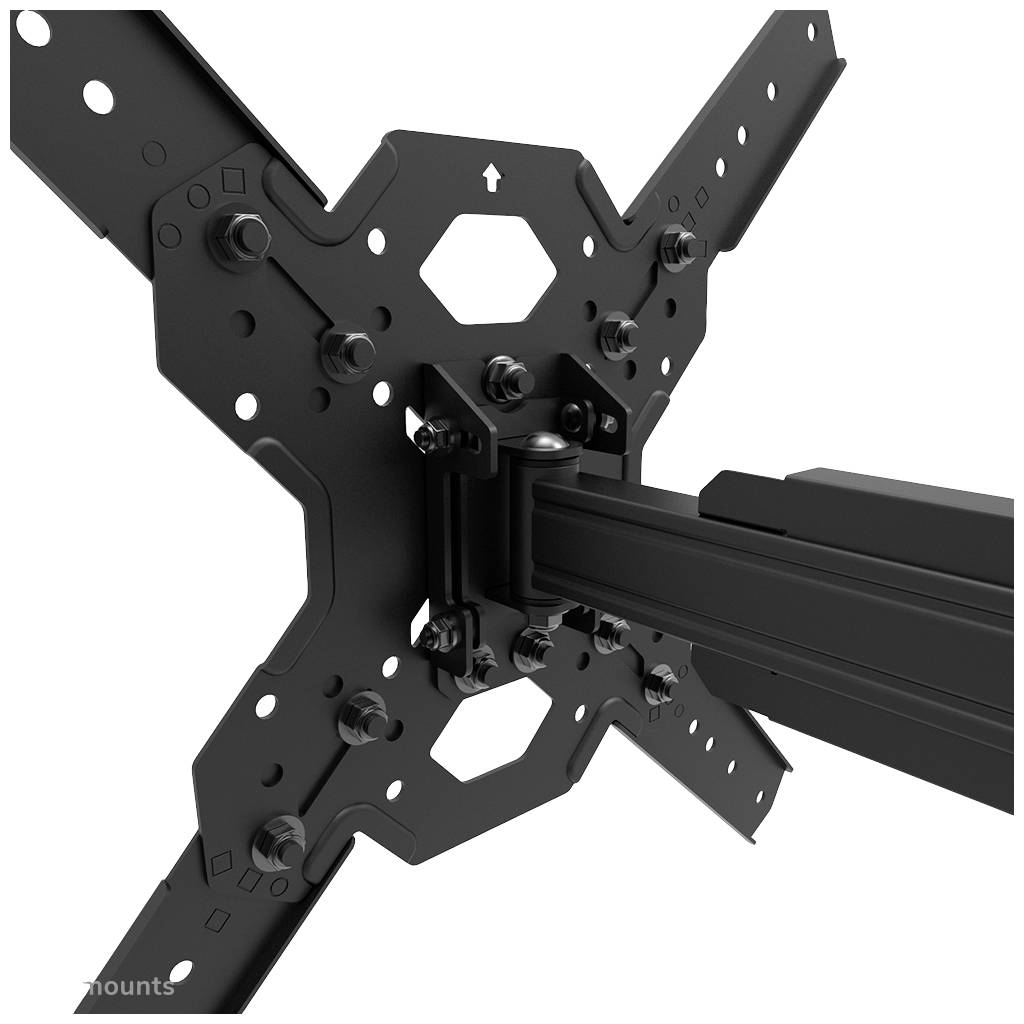 TV or Monitor Wall Mount Bracket, black, with adjustable arms and screw fixings for wall mounting.