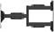 Swivel TV wall mount in black metal, suitable for large screens, showing extendable arms and mounting plate.