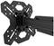 A black mounting bracket suitable for fixing a monitor or television to a wall, with an adjustable arm.