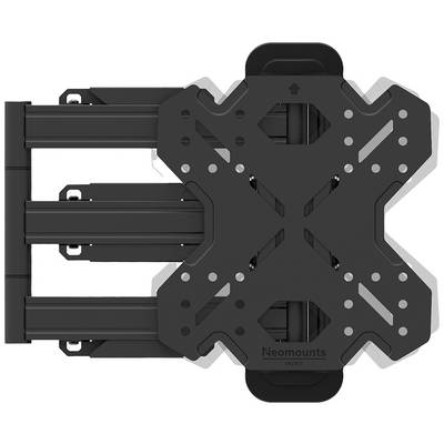 Neomounts TV wall mount in black, extended, showing mounting plate and articulated arms.