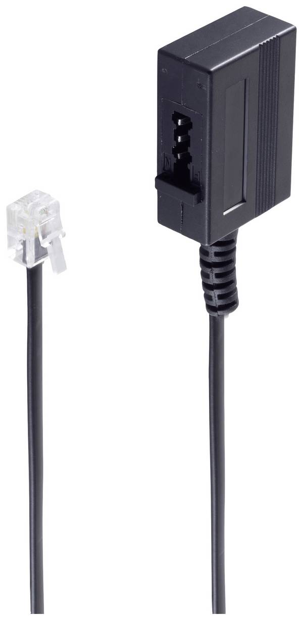Shiverpeaks Fax Adapter [1x RJ11 6p4c plug - 1x TAE-N connector] 0.2 m Black