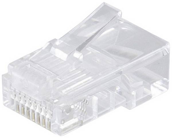 Shiverpeaks Shiverpeaks BASIC-S Network Modular plug RJ45 8polig, 8 contacts occupied, gold-plated contacts VE 10 BS72051-10 Plug, straight No. of pins (RJ) 8P8C Transparent 10 pc(s)