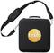 Black shoulder bag with shoulder strap and orange 'testo' logo on the front.