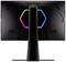 A monitor viewed from behind featuring a hexagonal RGB lighting and the 'ViewSonic' logo positioned at the top of the casing.